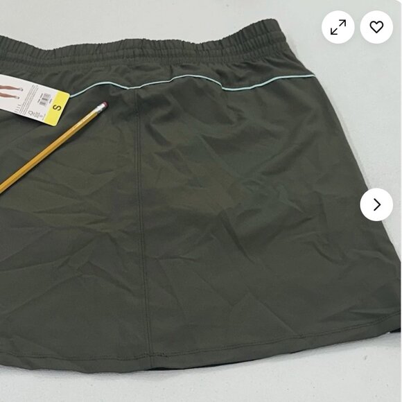 NWT Elle Sport Women's Inner Pockets Drawstring Lightweight Skort, Green, Size S - Picture 8 of 8